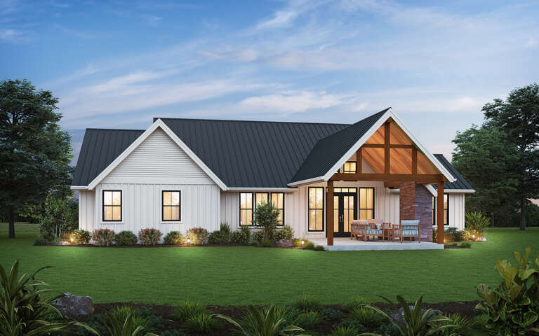 Modern Farmhouse House Plan #2559-00966 Elevation Photo