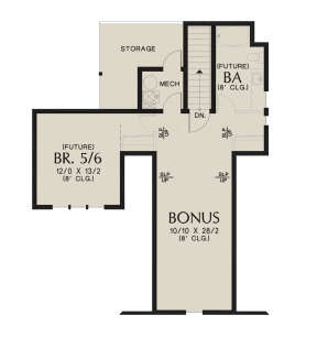 Optional Second Floor for House Plan #2559-00966