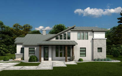 Modern House Plan #5445-00487 Elevation Photo