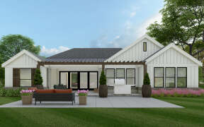 Modern Farmhouse House Plan #5445-00488 Elevation Photo