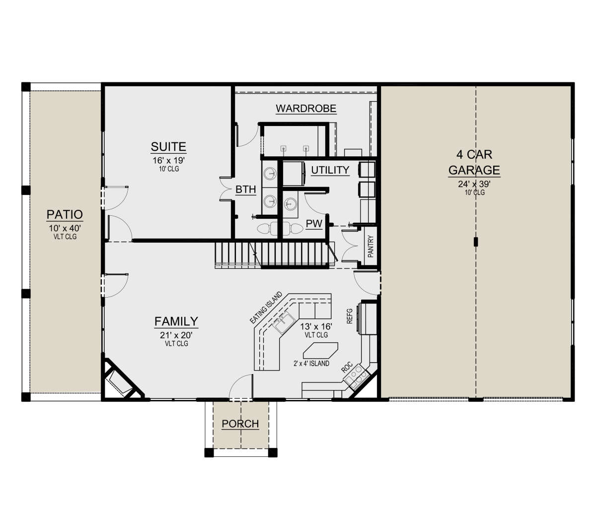 Modern Farmhouse Plan - 2,353 Square Feet, 3 Bedrooms, 2.5 Bathrooms ...