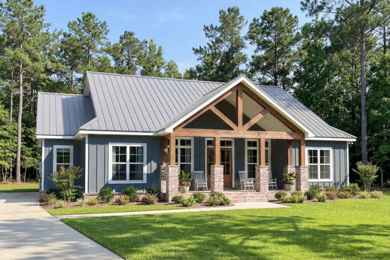 House Plan House Plan #28740 Angled Front Elevation