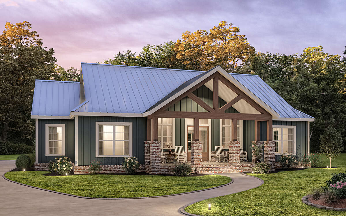 Craftsman Plan: 2,000 Square Feet, 3-4 Bedrooms, 2.5 Bathrooms - 009-00338