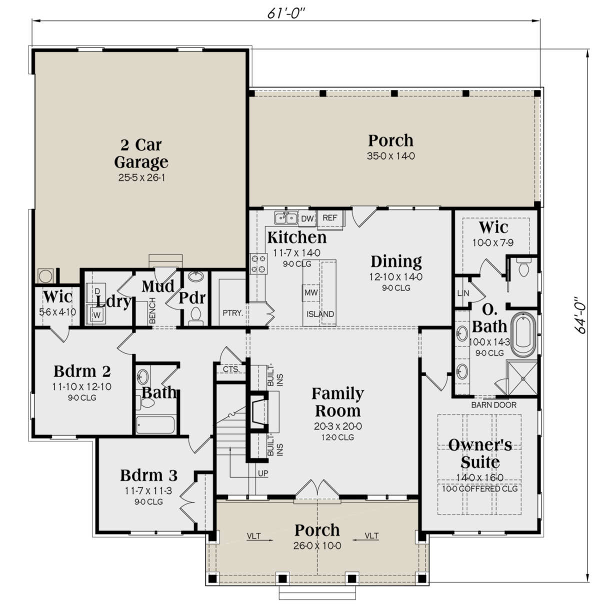 Main Floor for House Plan #009-00338