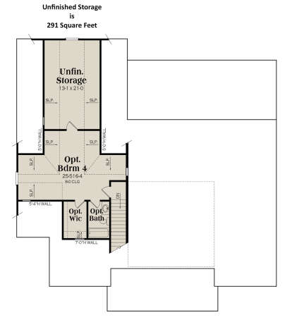 Optional Second Floor for House Plan #009-00338