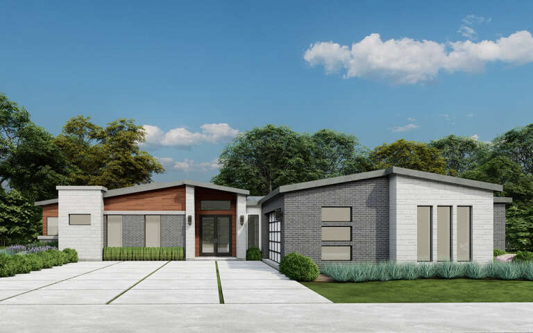 Modern House Plan #5445-00491 Elevation Photo