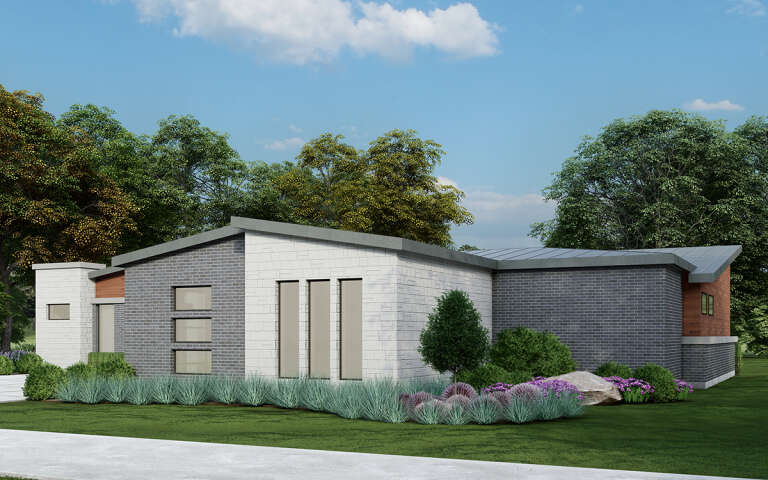 Modern House Plan #5445-00491 Elevation Photo