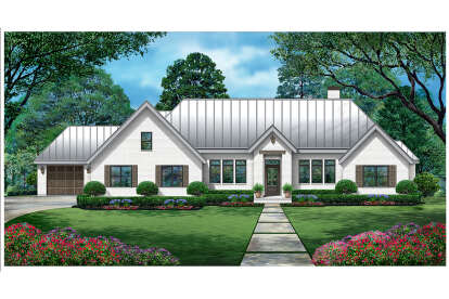 Modern Farmhouse House Plan #5445-00492 Elevation Photo