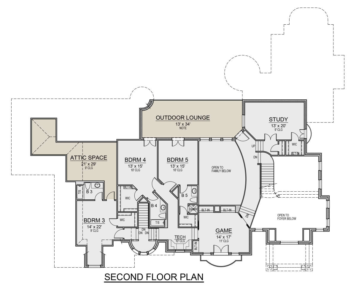 Second Floor for House Plan #5445-00493