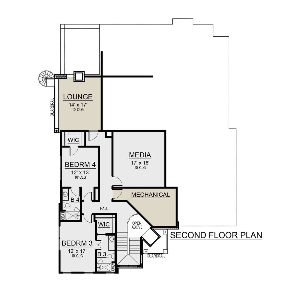 Second Floor for House Plan #5445-00494