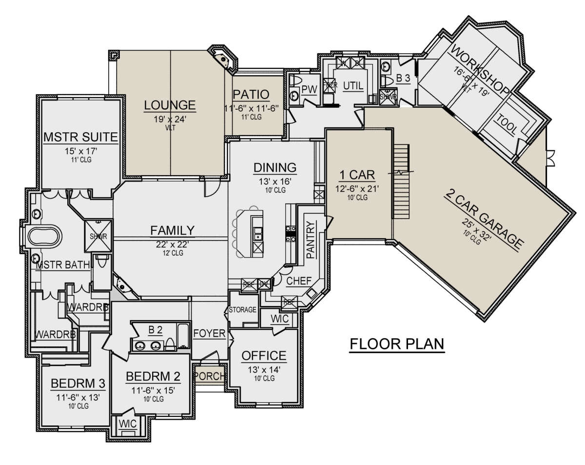 Main Floor  for House Plan #5445-00495