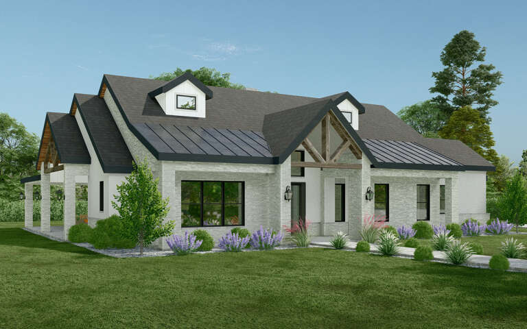 Modern House Plan #5445-00499 Elevation Photo