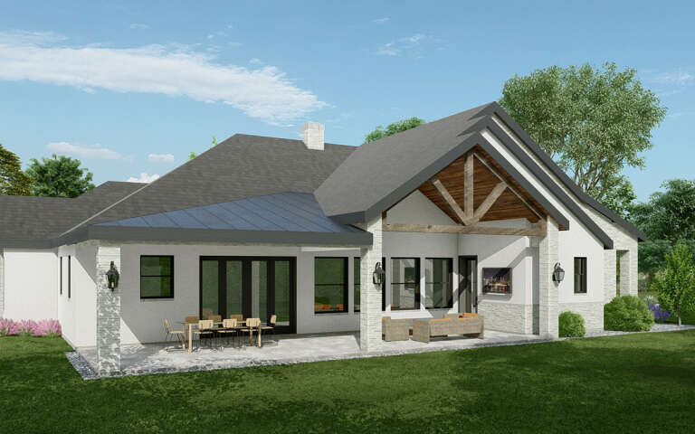 Modern House Plan #5445-00499 Elevation Photo