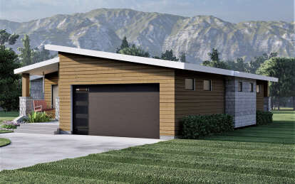 Contemporary House Plan #6422-00078 Elevation Photo
