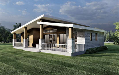 Contemporary House Plan #6422-00078 Elevation Photo
