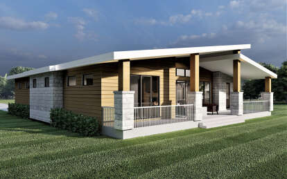 Contemporary House Plan #6422-00078 Elevation Photo