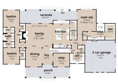 Main Floor  for House Plan #9401-00118