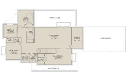 In Ground Basement for House Plan #6422-00079