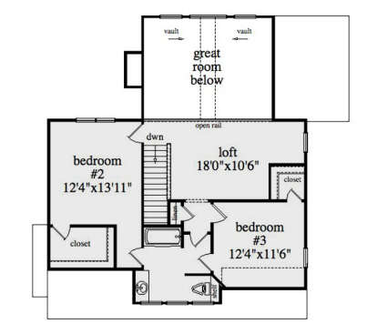 Second Floor for House Plan #957-00077