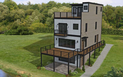 Modern House Plan #940-00723 Elevation Photo