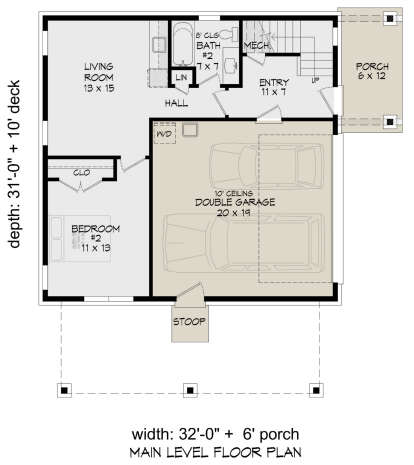 First Floor for House Plan #940-00726