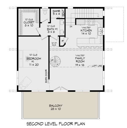 Second Floor for House Plan #940-00726