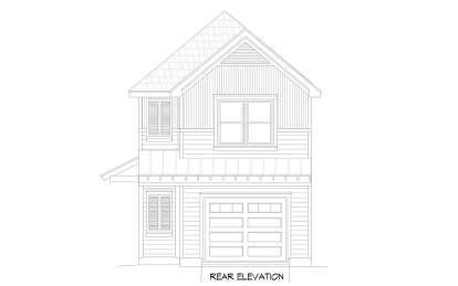 Narrow Lot House Plan #940-00727 Elevation Photo