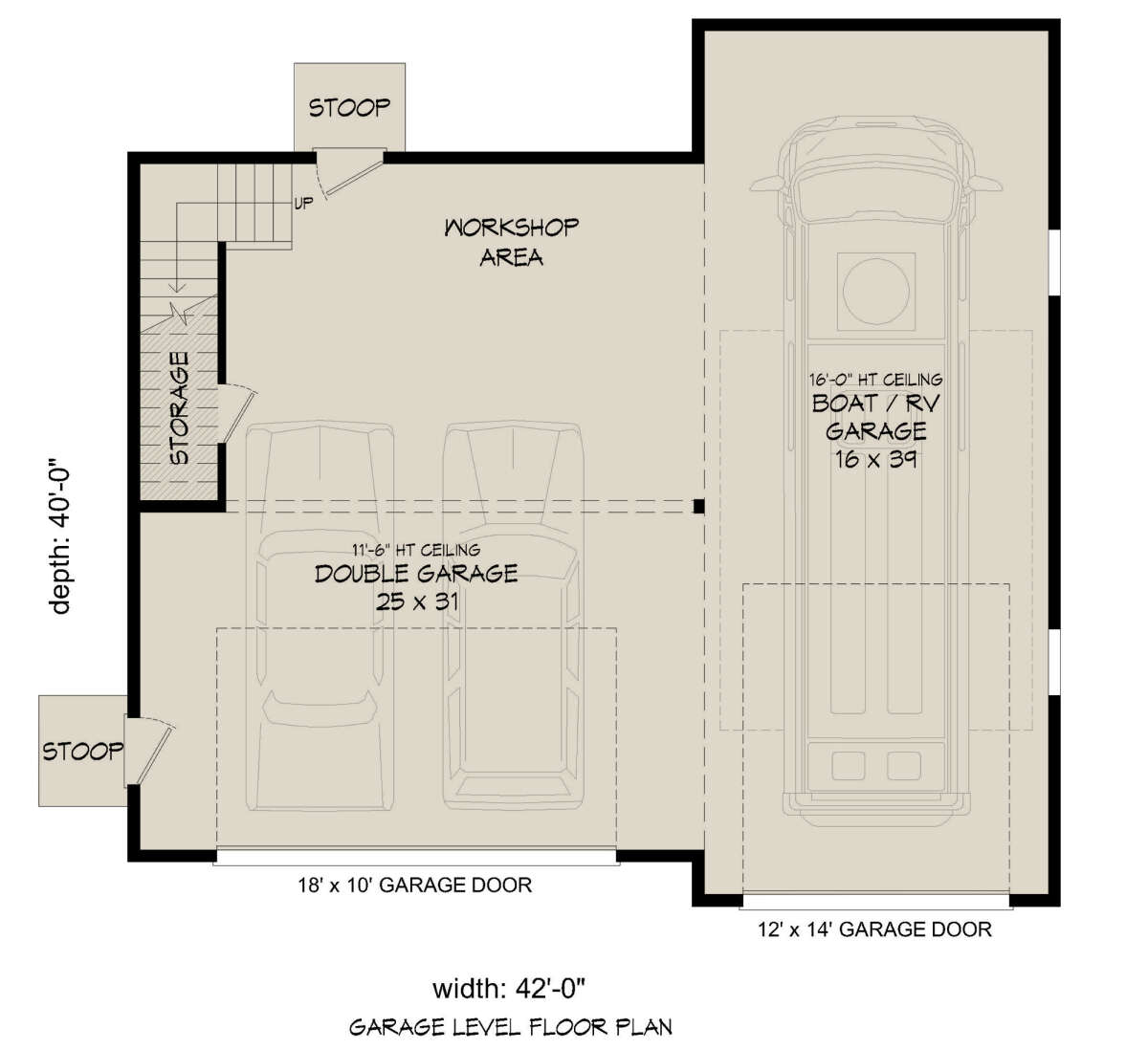 Garage Floor for House Plan #940-00729
