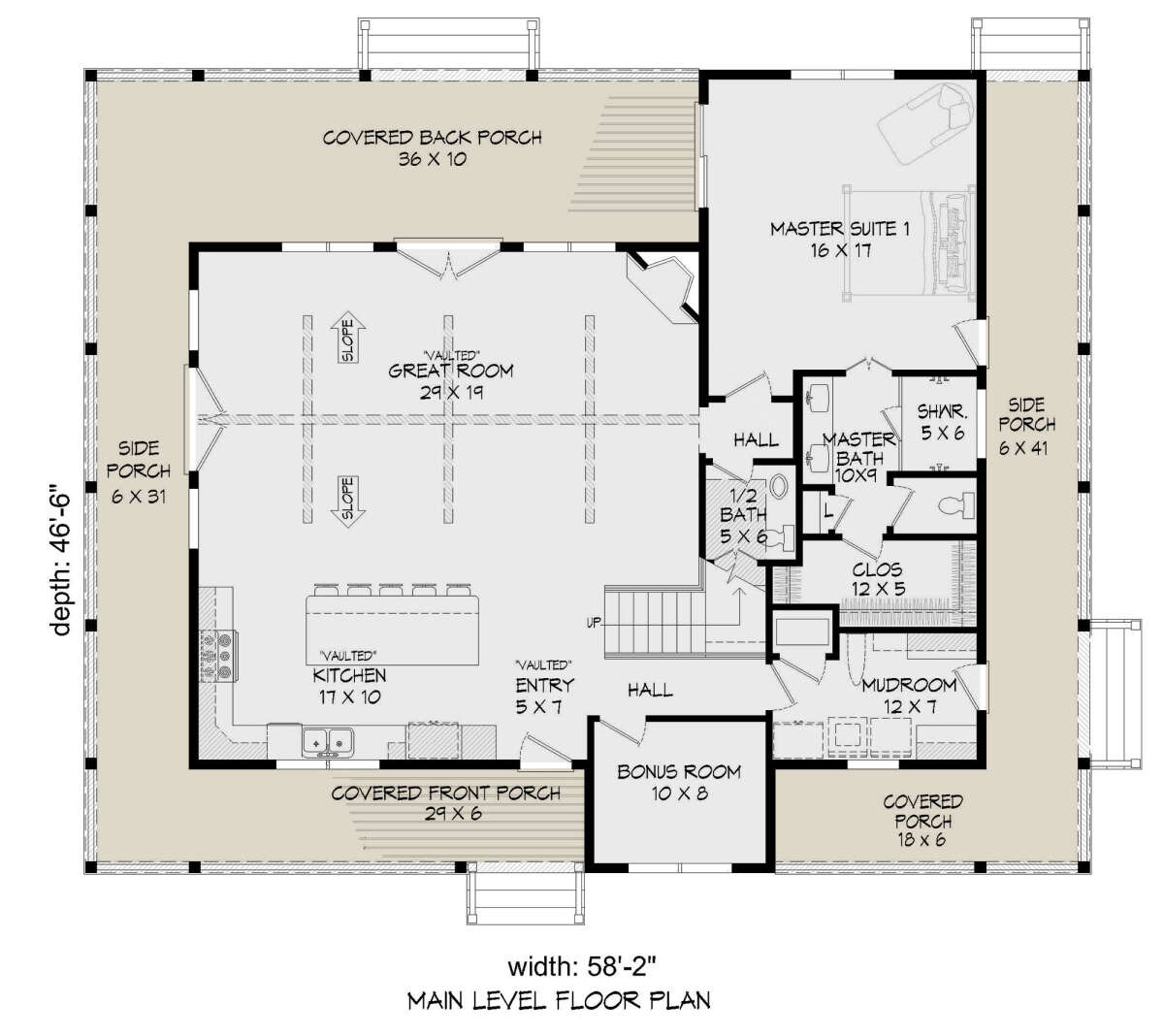 Floorplan 1 for House Plan #940-00732