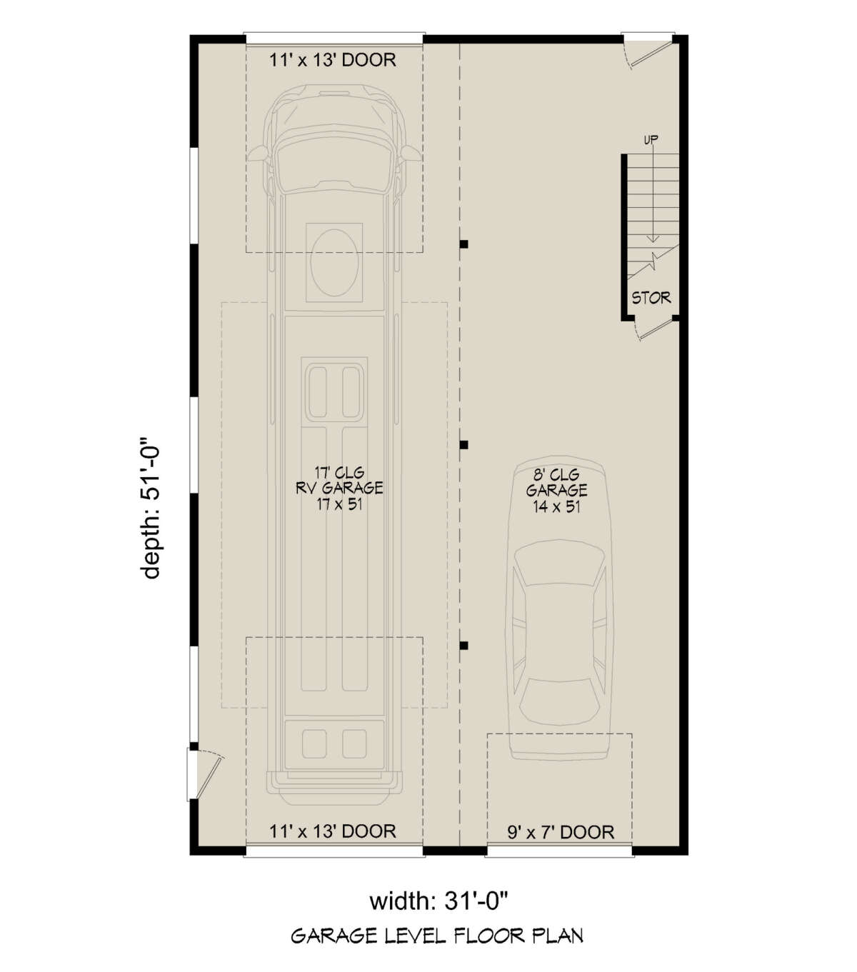 Garage Floor for House Plan #940-00733