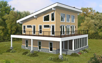 Modern House Plan #940-00734 Elevation Photo
