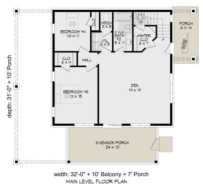 First Floor for House Plan #940-00734