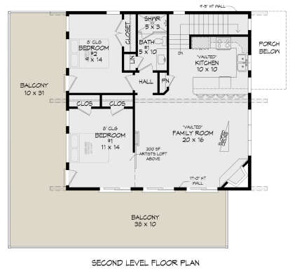Second Floor for House Plan #940-00734