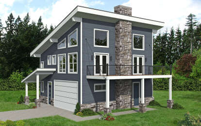 Modern House Plan #940-00735 Elevation Photo