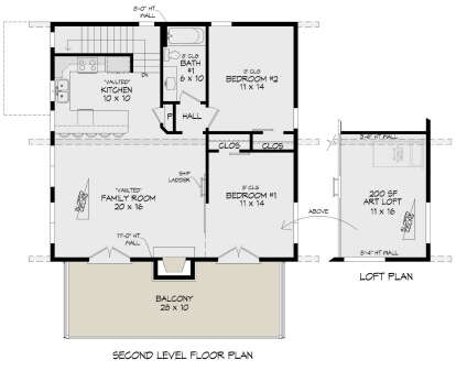Second Floor/Loft for House Plan #940-00735
