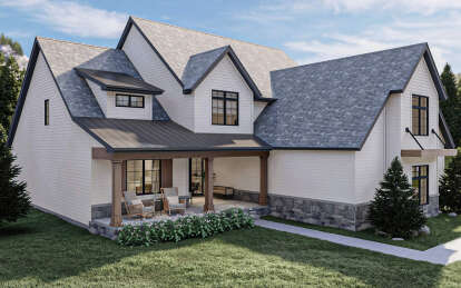 Modern Farmhouse House Plan #963-00751 Elevation Photo
