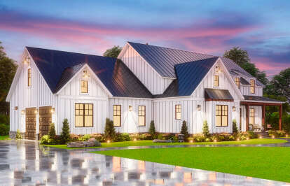 Modern Farmhouse House Plan #699-00362 Elevation Photo