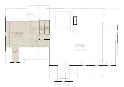 Optional Second Floor for House Plan #699-00362