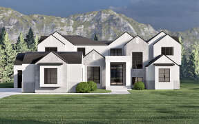 Modern Transitional House Plan #6422-00081 Elevation Photo