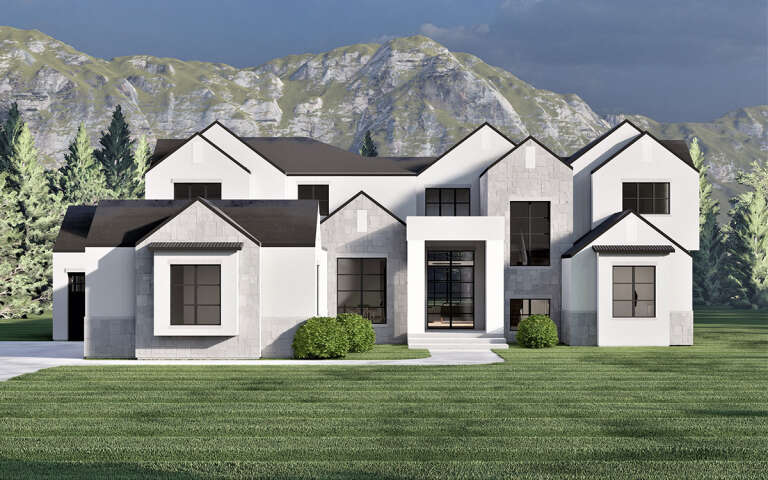 Modern Transitional House Plan #6422-00081 Elevation Photo