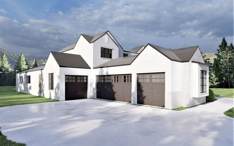 Modern Transitional House Plan #6422-00081 Elevation Photo