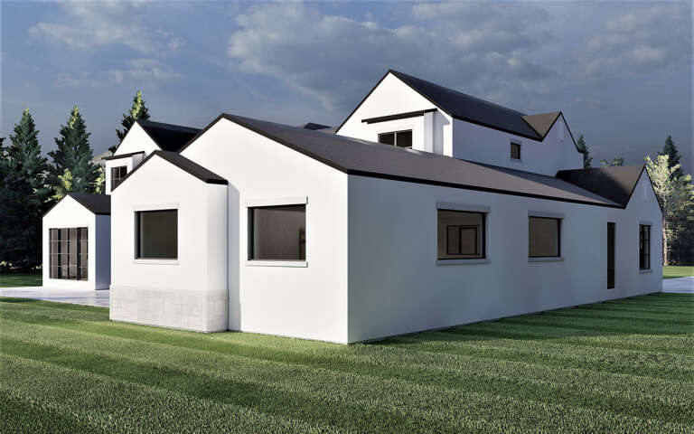 Modern Transitional House Plan #6422-00081 Elevation Photo