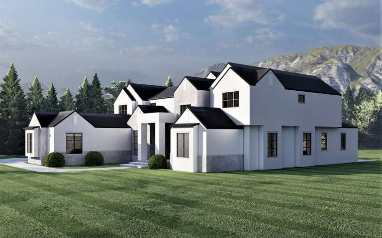 Modern Transitional House Plan #6422-00081 Elevation Photo