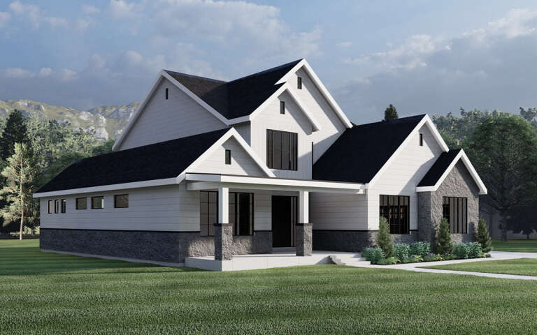 Modern Farmhouse House Plan #6422-00083 Elevation Photo