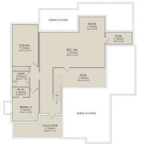 In Ground Basement for House Plan #6422-00083