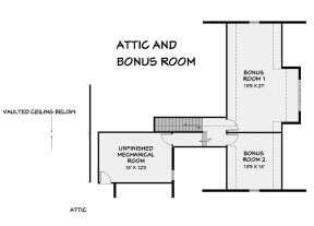 Unfinished Second Floor for House Plan #3125-00031