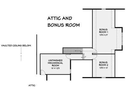 Unfinished Second Floor for House Plan #3125-00031