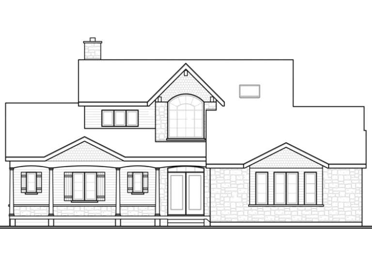 Country House Plan #034-00030 Elevation Photo