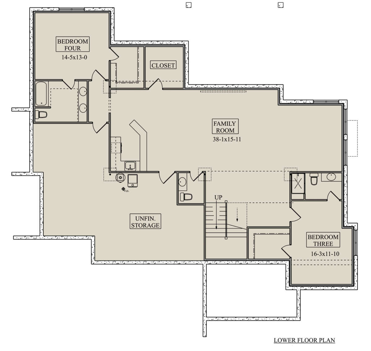 Basement for House Plan #5631-00213