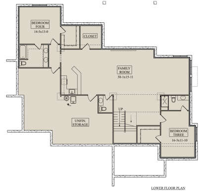 Basement for House Plan #5631-00213
